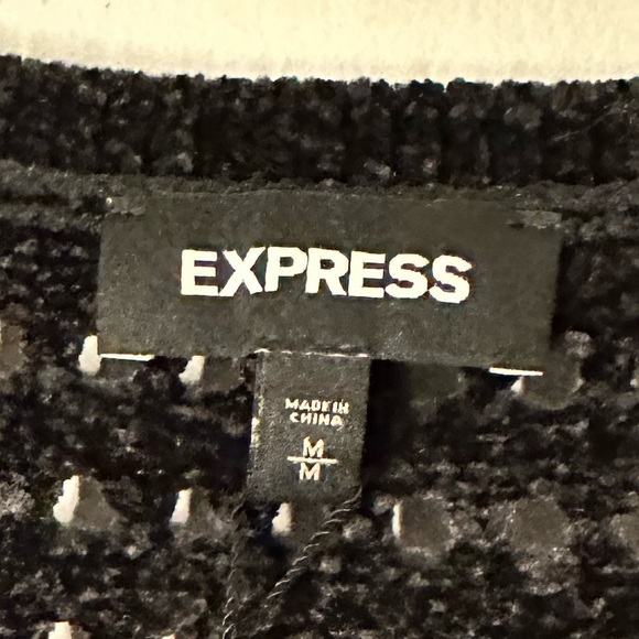 Express Open-Stitch Sweater in Black - Picture 6 of 6